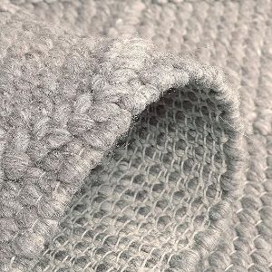 Hand Woven Wool Area Rug Footmat Doormat Woven Brown Long